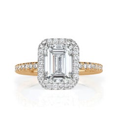 2.61ct Emerald Cut Diamond Engagement Ring