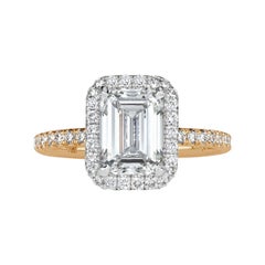 2.61ct Emerald Cut Diamond Engagement Ring