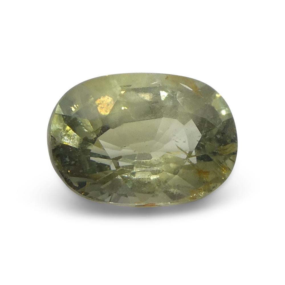 2.61ct Oval Green Sapphire from Tanzania For Sale 5