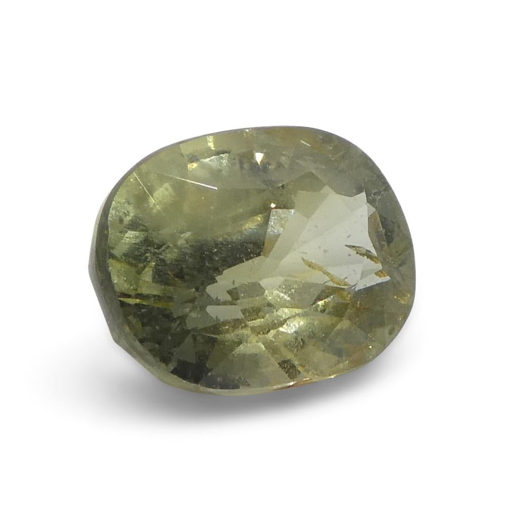 2.61ct Oval Green Sapphire from Tanzania For Sale 6