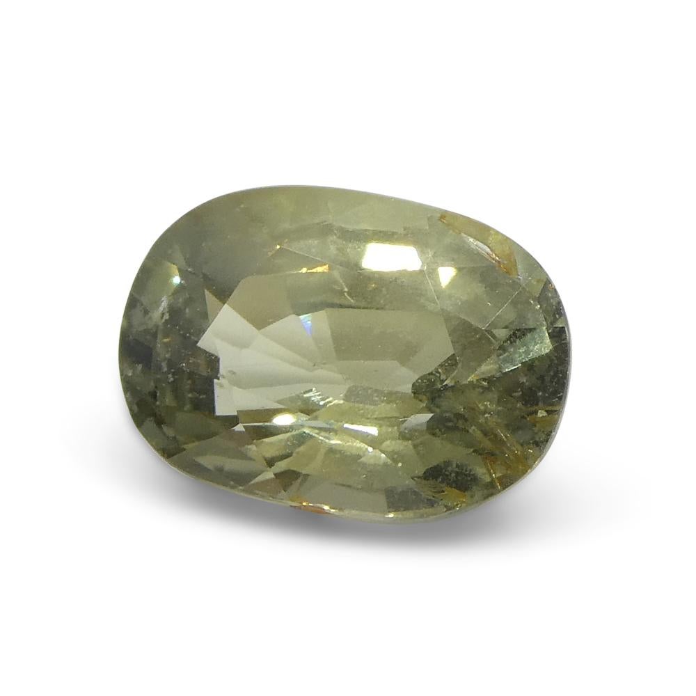 Saphir vert ovale 2,61 carats provenant de Tanzanie en vente 7