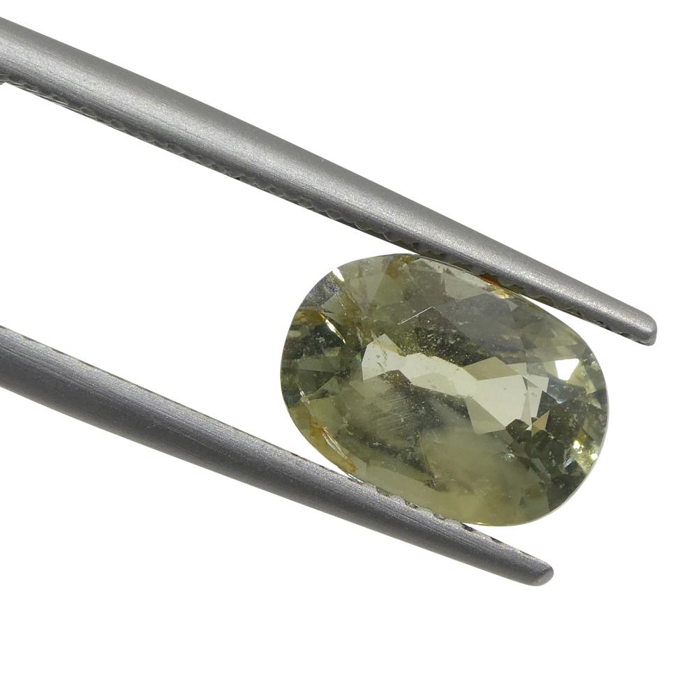 2.61ct Oval Green Sapphire from Tanzania For Sale 3