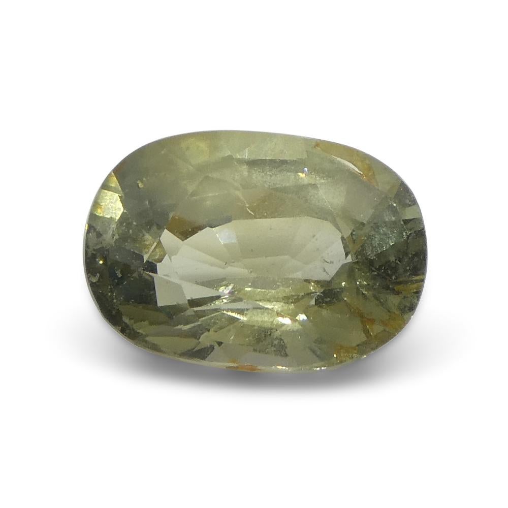 2.61ct Oval Green Sapphire from Tanzania In New Condition For Sale In Toronto, Ontario