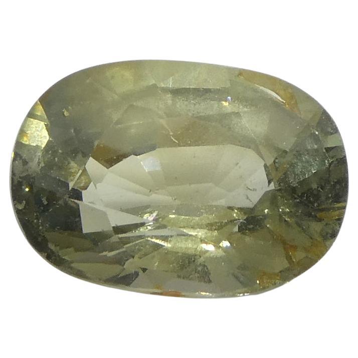 2.61ct Oval Green Sapphire from Tanzania For Sale