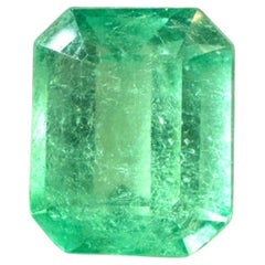2,62 Carati 9,5x8 Smeraldo colombiano verde giallastro - Pietra di nascita di maggio con taglio a smeraldo
