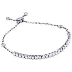2.62 Carat Bezel Set Diamond Bracelet in 18 karat White Gold