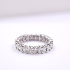 2.62 Carat Oval Diamond Wedding Band in Platinum