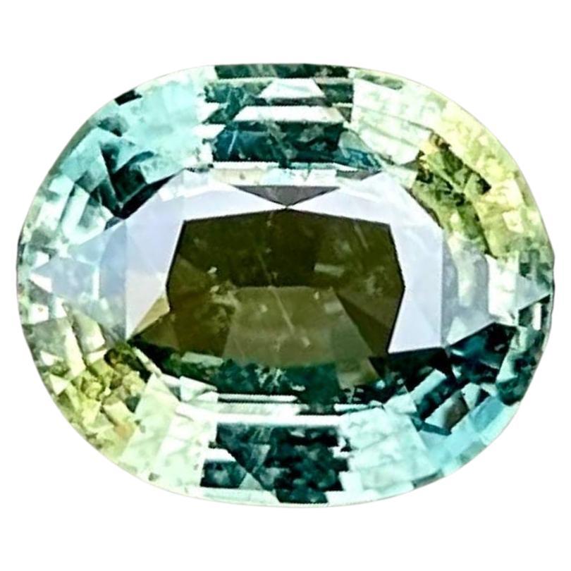 2.62 carats No Heat Parti Sapphire Stone Oval Cut Natural Madagascar's Gemstone