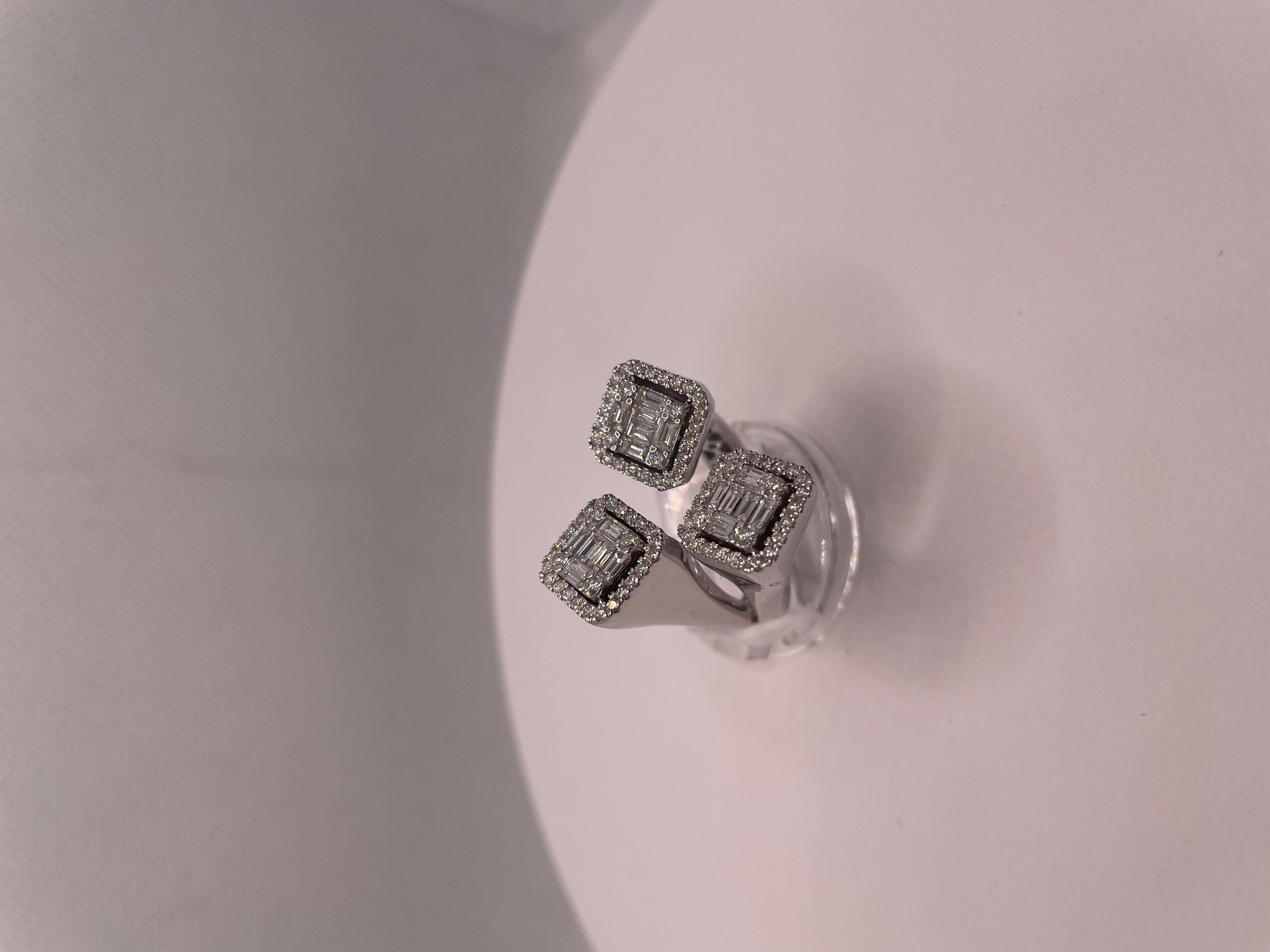 Anello con diamante a triplo ottagono da 2,62 carati in vendita 5
