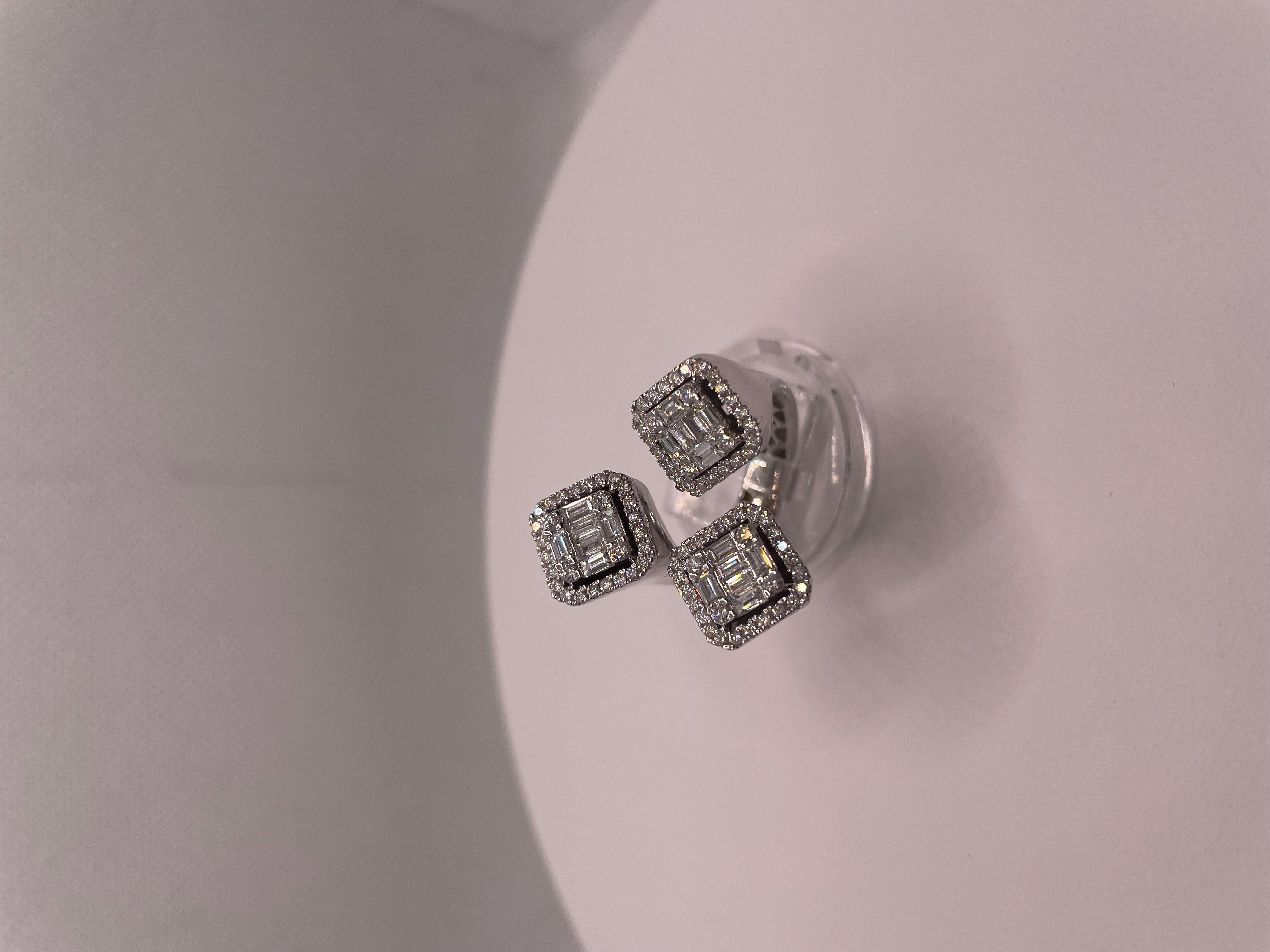 Anello con diamante a triplo ottagono da 2,62 carati in vendita 1