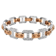 Bracelet en or rose et blanc de 2,62 carats