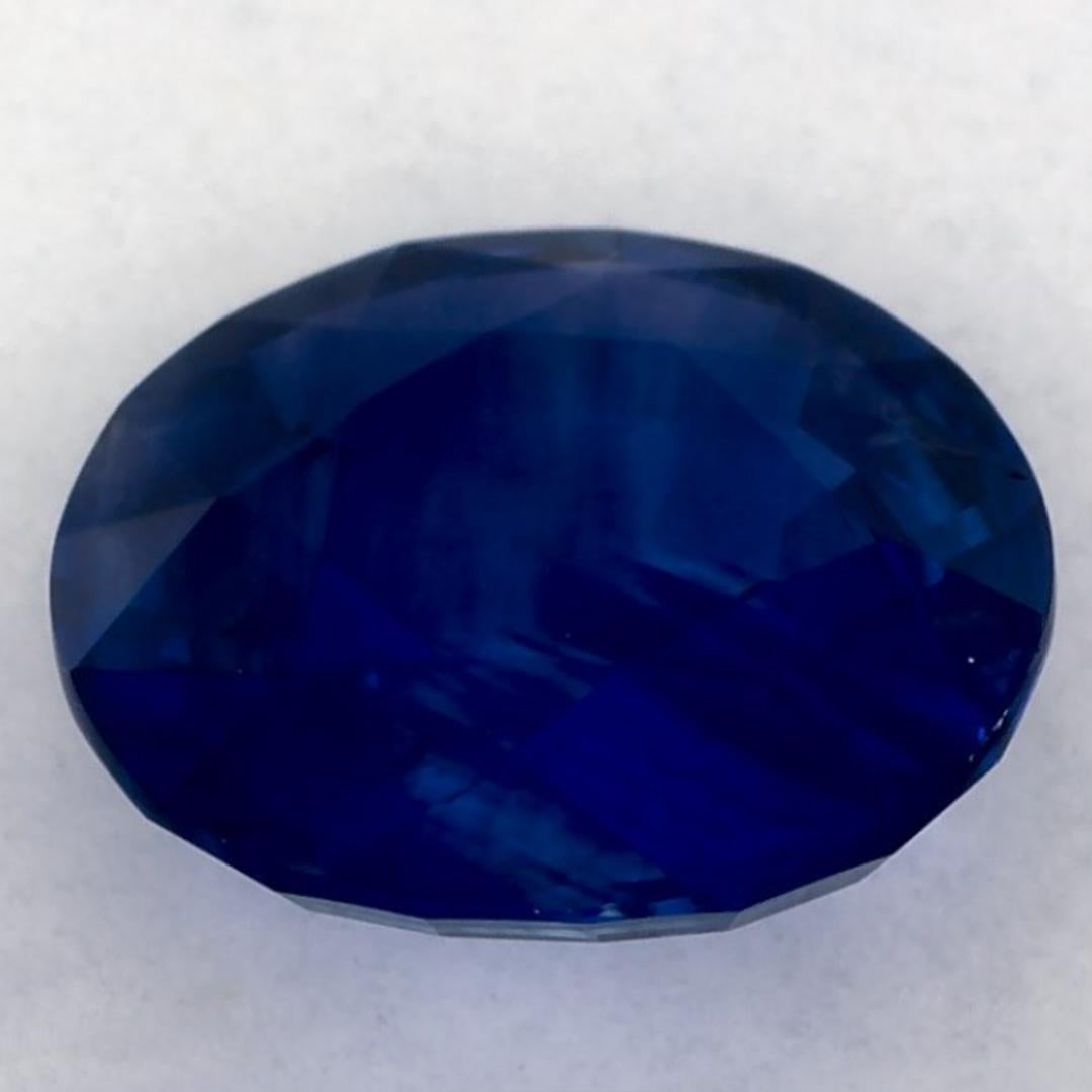 2.62 Ct Blue Sapphire Round Loose Gemstone In New Condition For Sale In Fort Lee, NJ