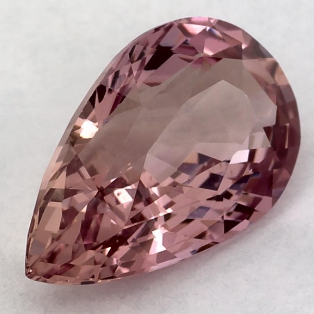 Taglio a goccia 2.62 carati di zaffiro rosa a pera sciolto in vendita