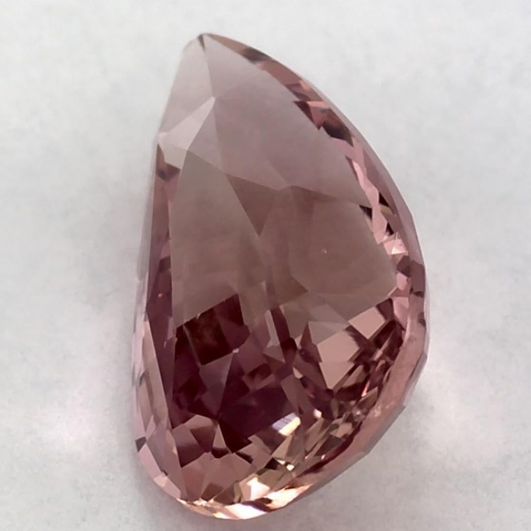 Donna 2.62 carati di zaffiro rosa a pera sciolto in vendita