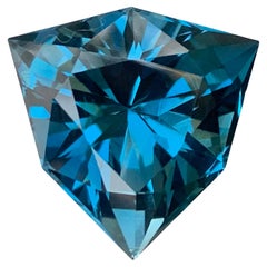 26.20 Carat Natural Loose London Blue Topaz Fancy Trillion Cut From Brazil