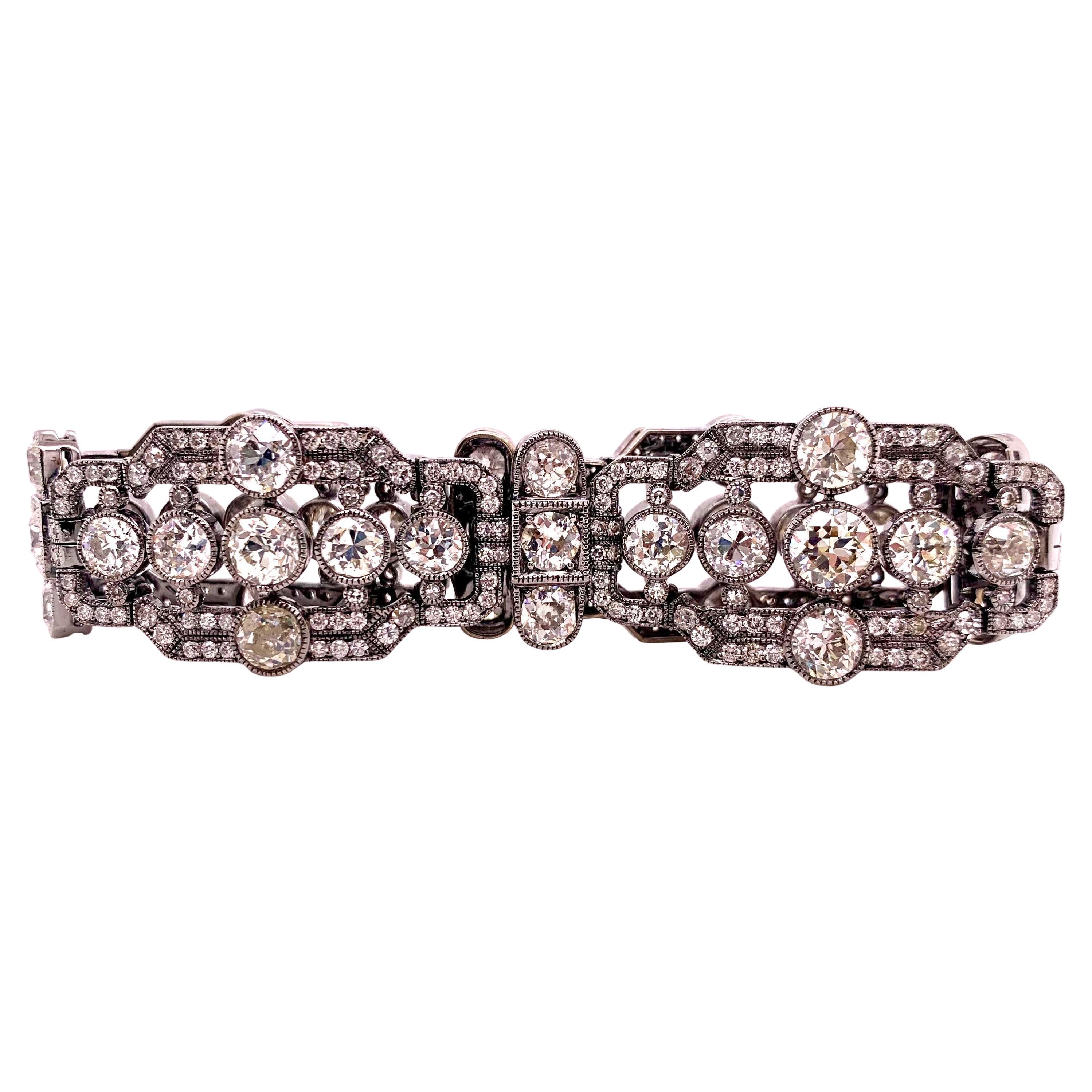26.21 Carat Diamond Bracelet in 14 Karat White Gold