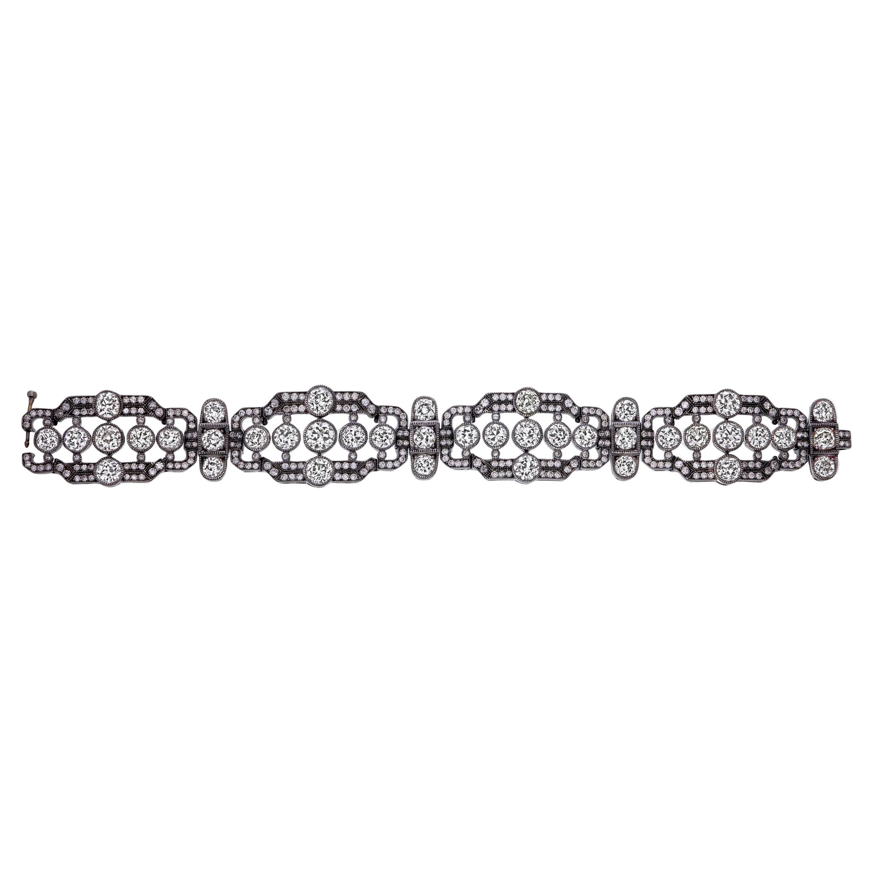 Bracelet de 26,21 carats de diamants en or blanc 14 carats
