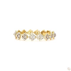 2.63 Carat Round Brilliant Cut Diamond Gold Bracelet