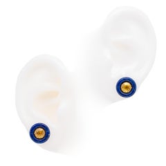 Orecchini con sfene (titanite) e lapis da 2,63 carati, oro rosa 18 carati, Austy Lee