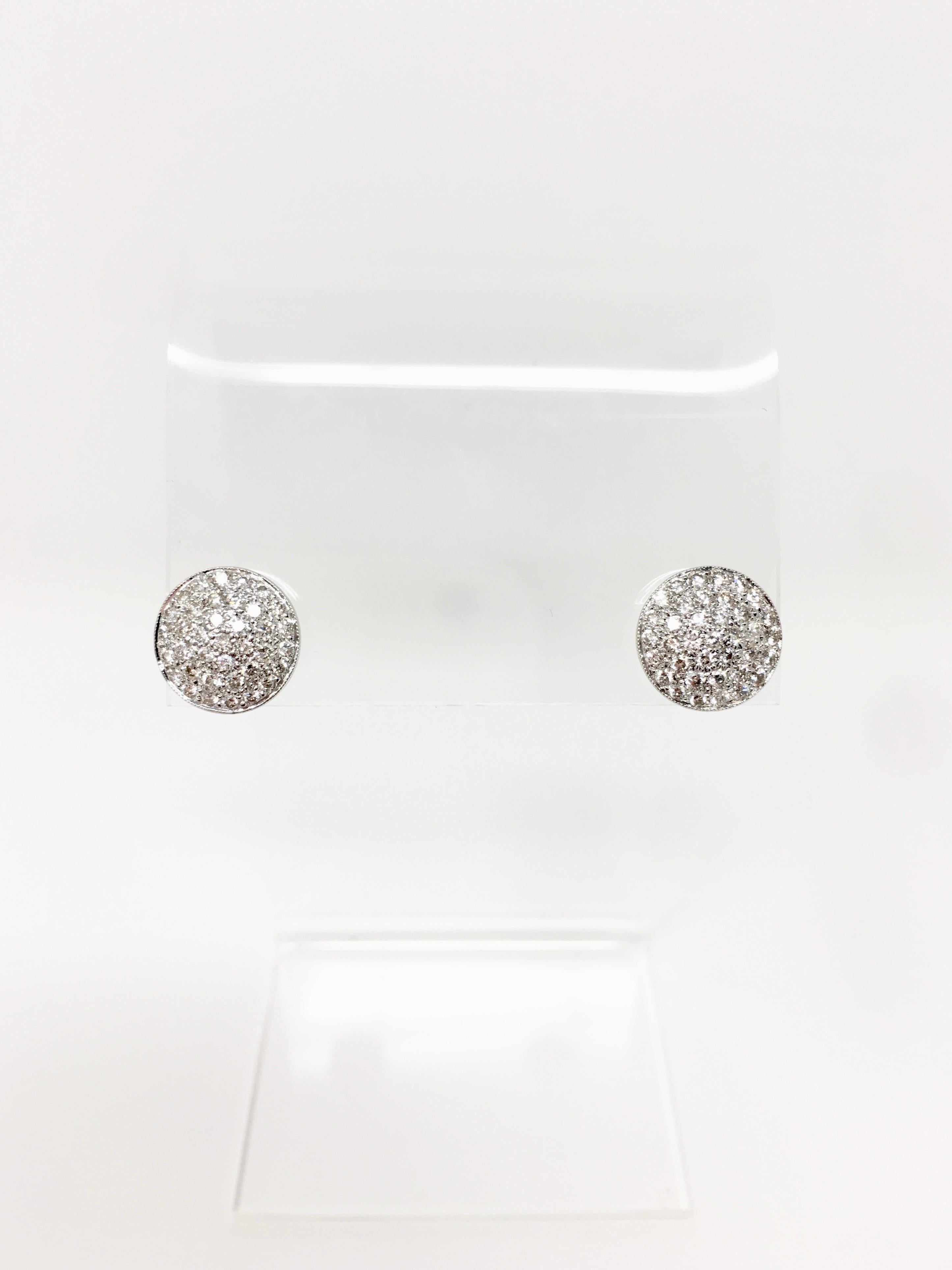 2,63 Karat weißer runder Brillant Diamant-Anhänger mit passenden Ohrringen in 18K. im Angebot 3