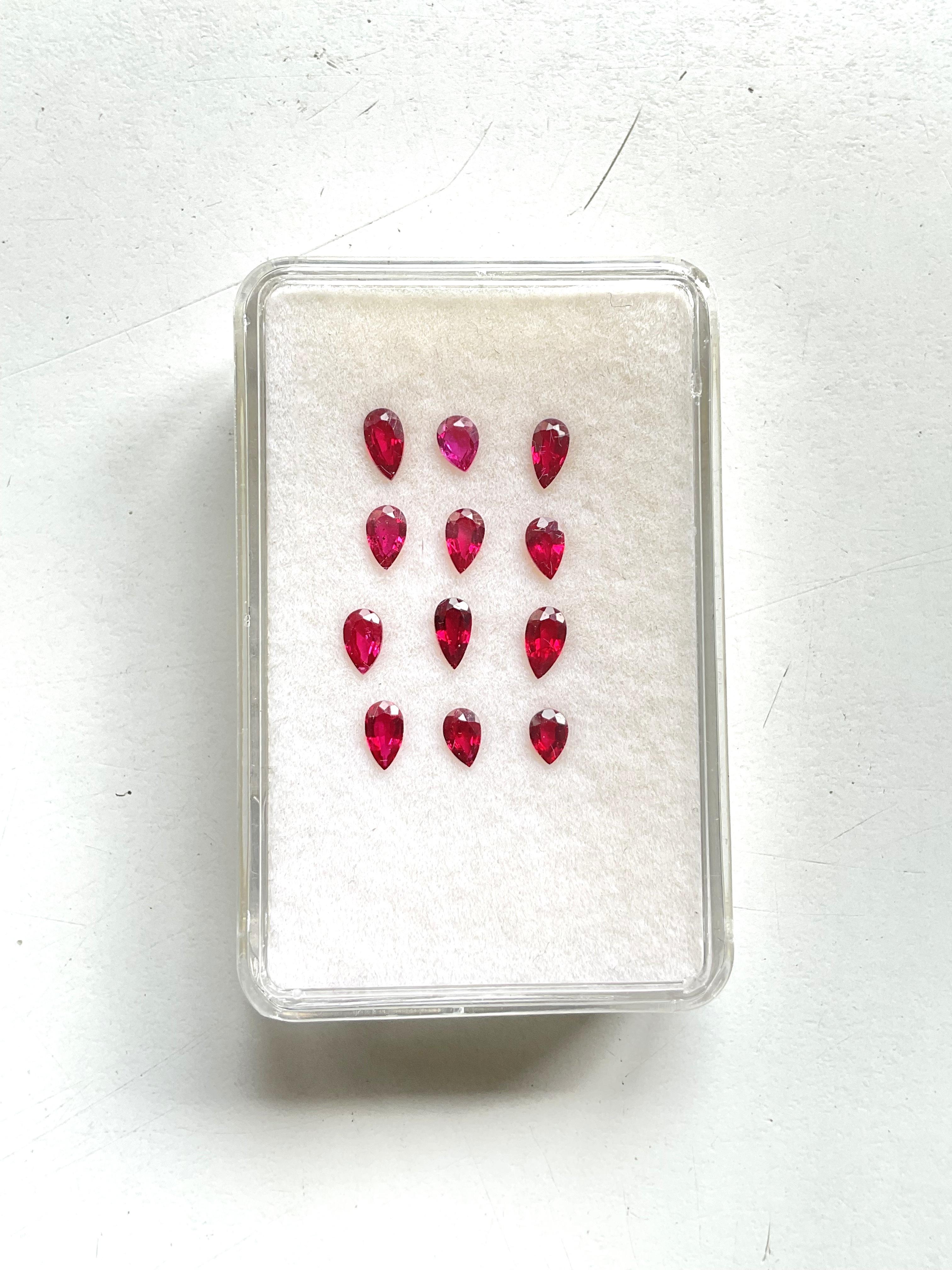 2.63 Carats Mozambique Ruby Top Quality Pear Cut stone No Heat Natural Gemstone For Sale 1