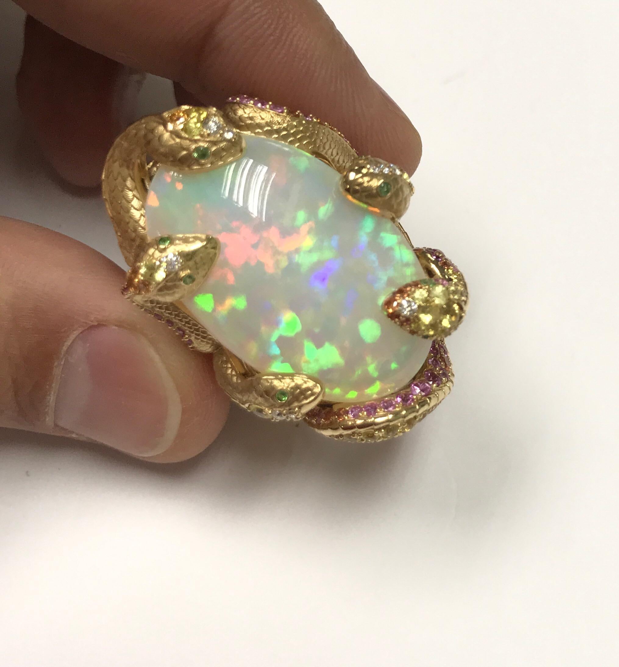 snake opal ring