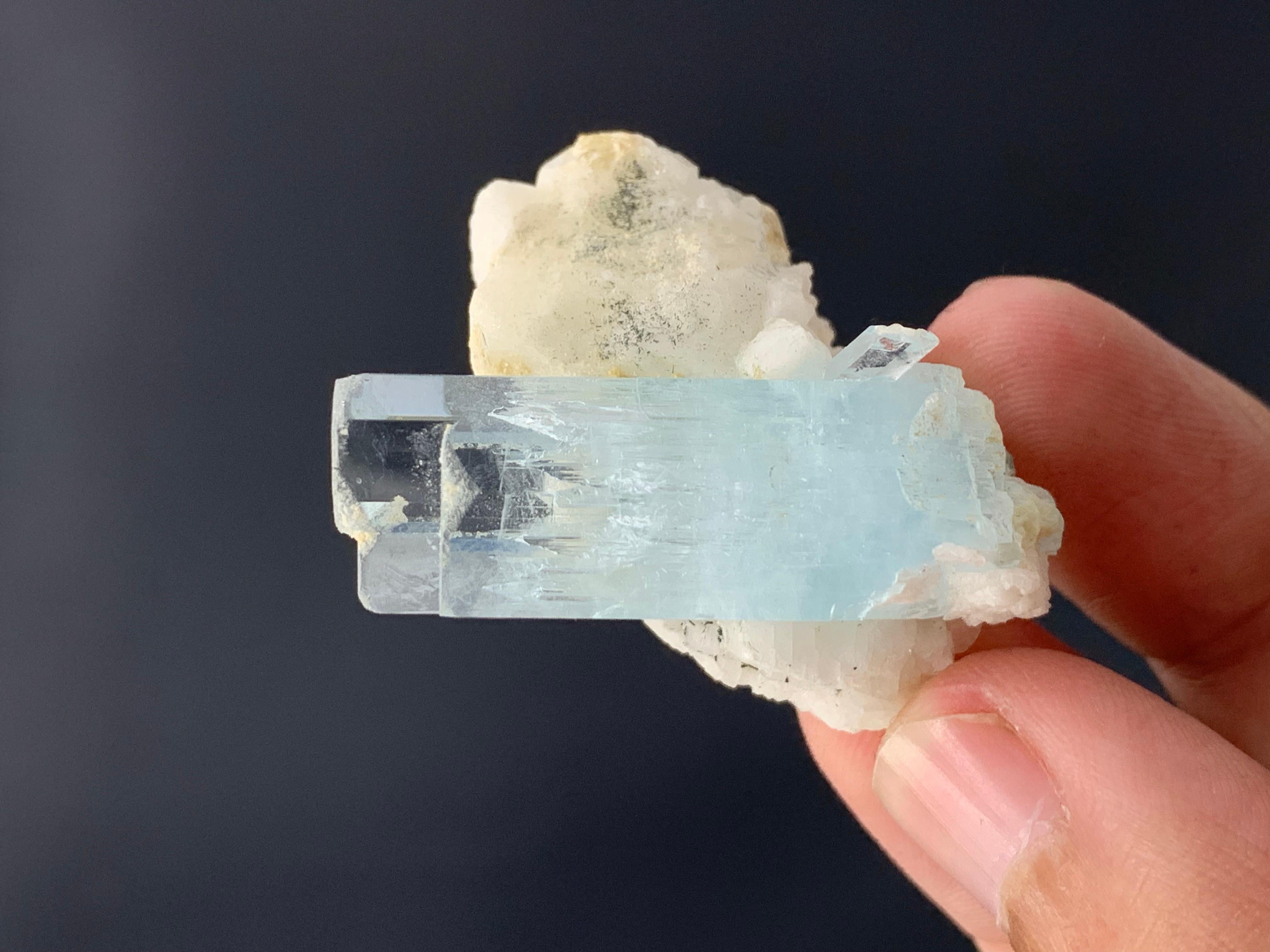 18th Century and Earlier 26.33 Gram Adorable Aquamarine Specimen From Shigar Valley, Skardu, Pakistan For Sale