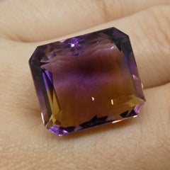 26.35 ct Square Ametrine, 100% Natural Very Rare Single Source Gem from Bolivia