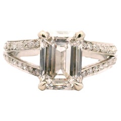 2.63ct. Emerald Cut Diamond Engagement Ring