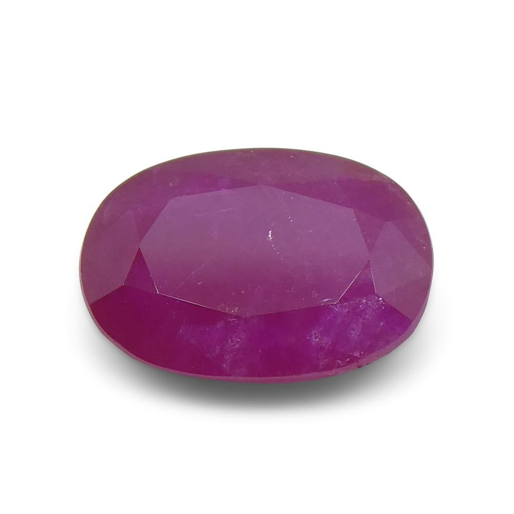 Oval Cut 2.63ct Oval Red Ruby from Vietnam For Sale