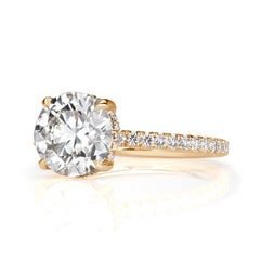 2.63ct Round Brilliant Cut Diamond Engagement Ring
