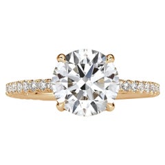 2.63ct Round Brilliant Cut Diamond Engagement Ring