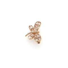 2.64 Carat Morganite and .14 Carat Diamond Rose Gold Pin