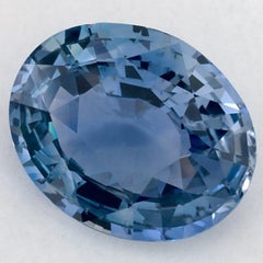 2.64 Karat Blauer Saphir Oval Loser Edelstein
