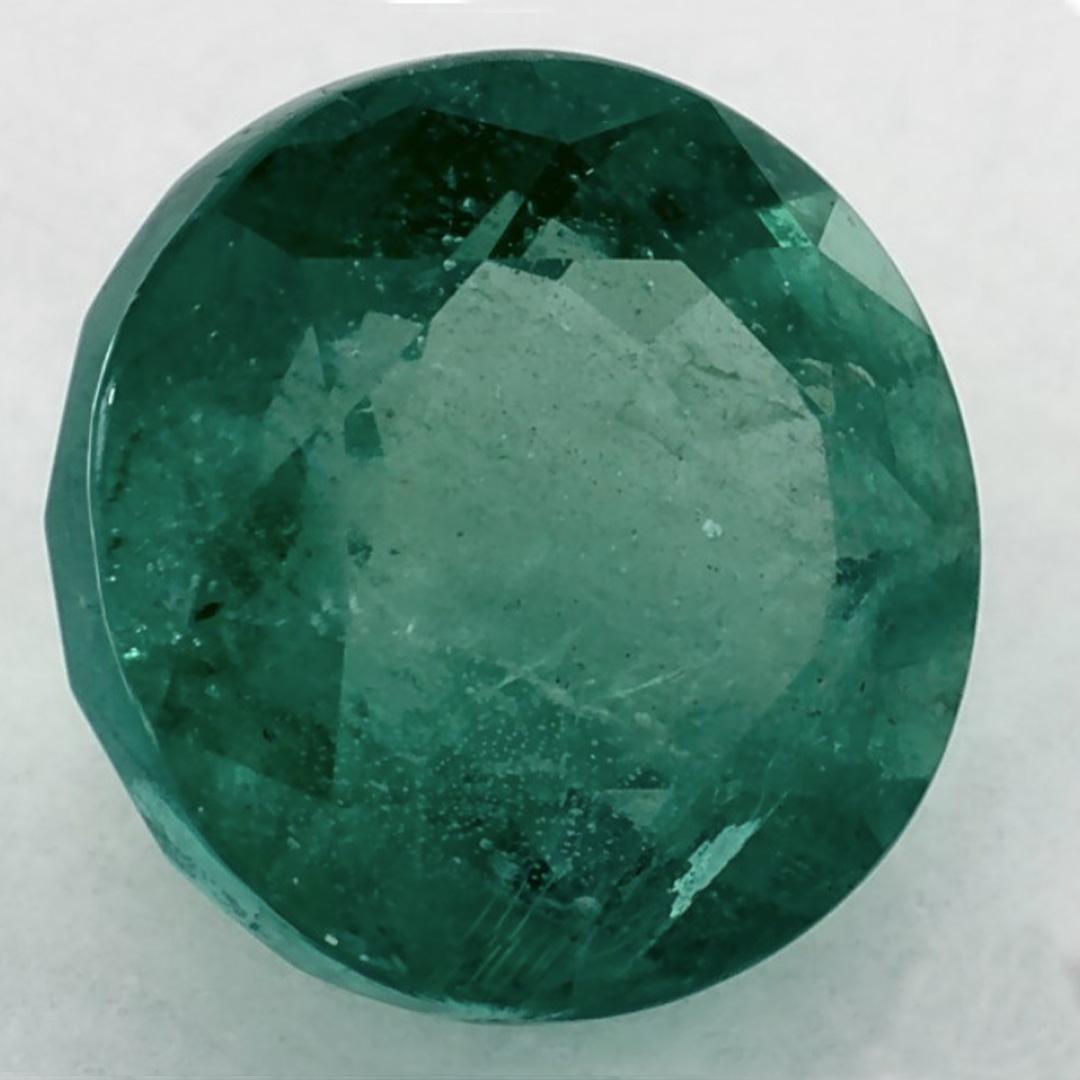 2.64 Ct Smaragd Runde Lose Edelstein (Rundschliff) im Angebot