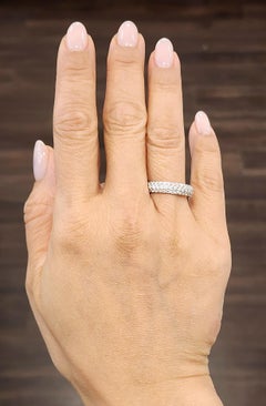 2.64 Carat Diamond Pavé Band Ring in 18k Yellow Gold