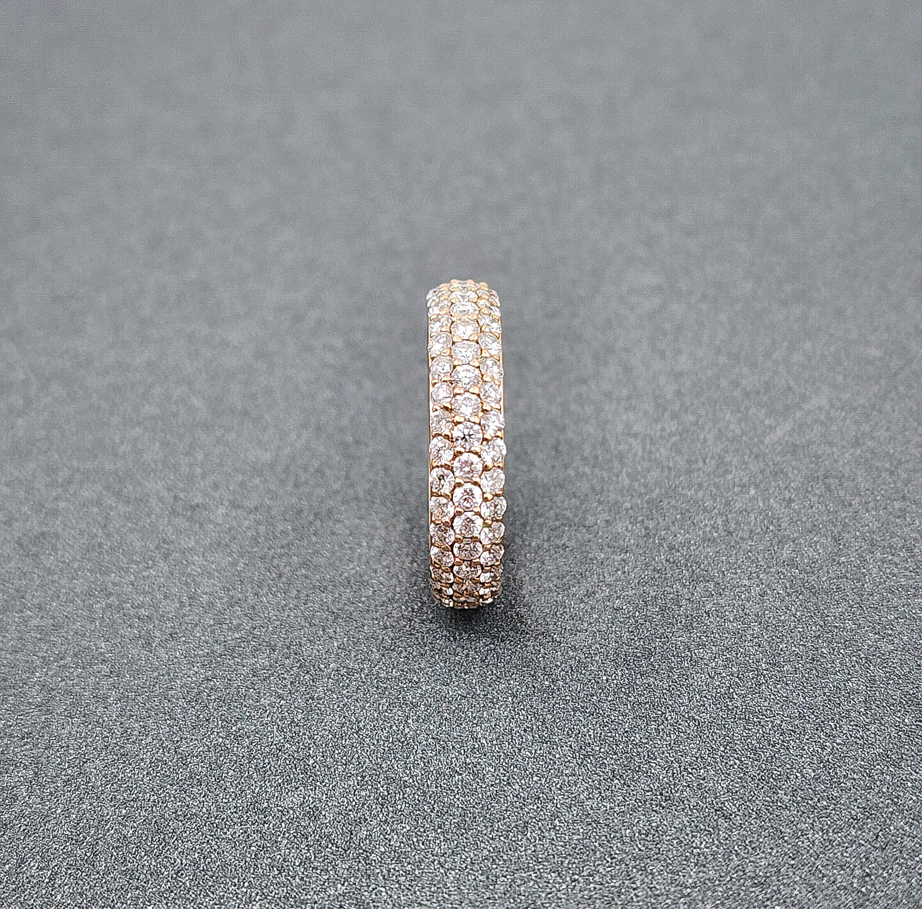 Bracelet d'éternité en diamant pavé de 2.64 ct en vente 1