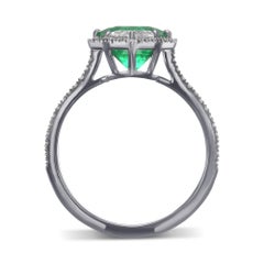 2.64 cts Certified Muzo Emerald and Diamond Couture Ring