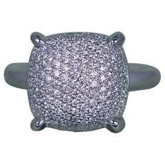 26429 Tiffany & Co. Paloma Picasso Ring aus 18 Karat Weißgold mit Pavé-Diamanten im „Sugar Stacks“-Design