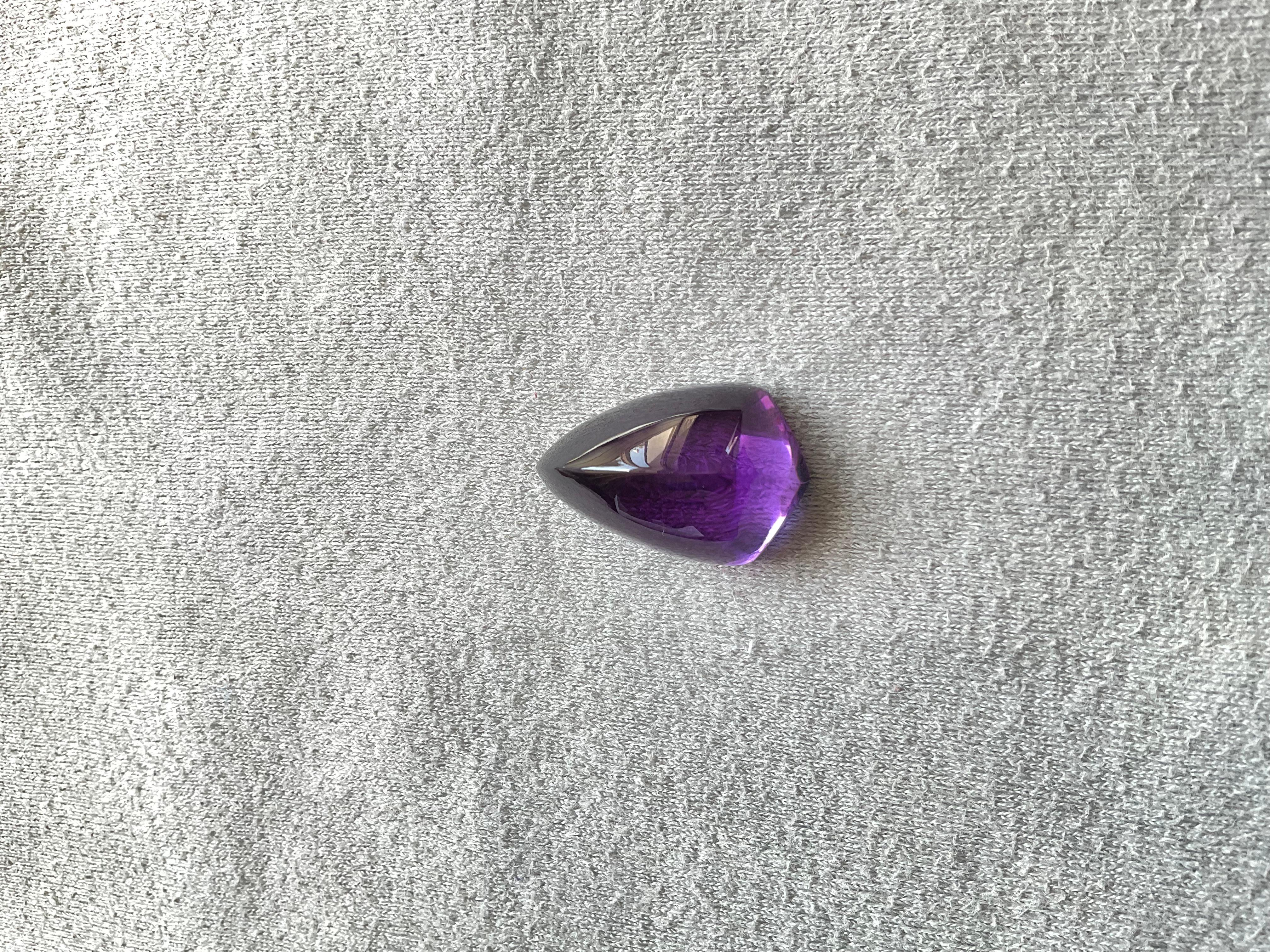 Shield Cut 26.46 Carat Amethyst Top Quality Fancy Shield Smooth Loose Gemstone For Jewelry  For Sale