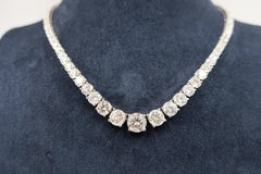 Collier gradué Riviera en diamants taille ronde