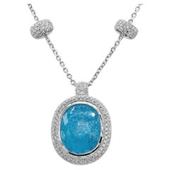 26.46 ct, leuchtend neonblau-grüner (kupferhaltiger) natürlicher Paraíba-Turmalin