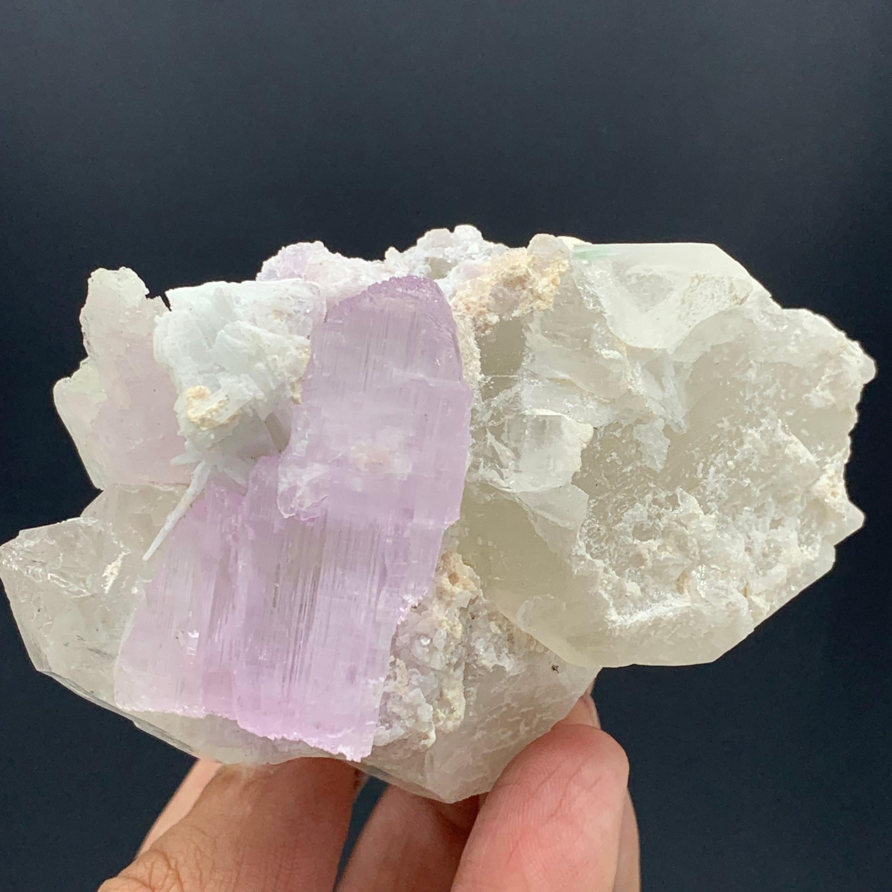 264.75 Gram Adorable Kunzite Specimen From Afghanistan 
Weight: 264.75 Gram 
Dimension: 5.1 x 8.6 x 5.4 Cm
Origin : Afghanistan 

Kunzite is used for stimulating your crown chakra and your heart chakra. This means it might give you high vibrations