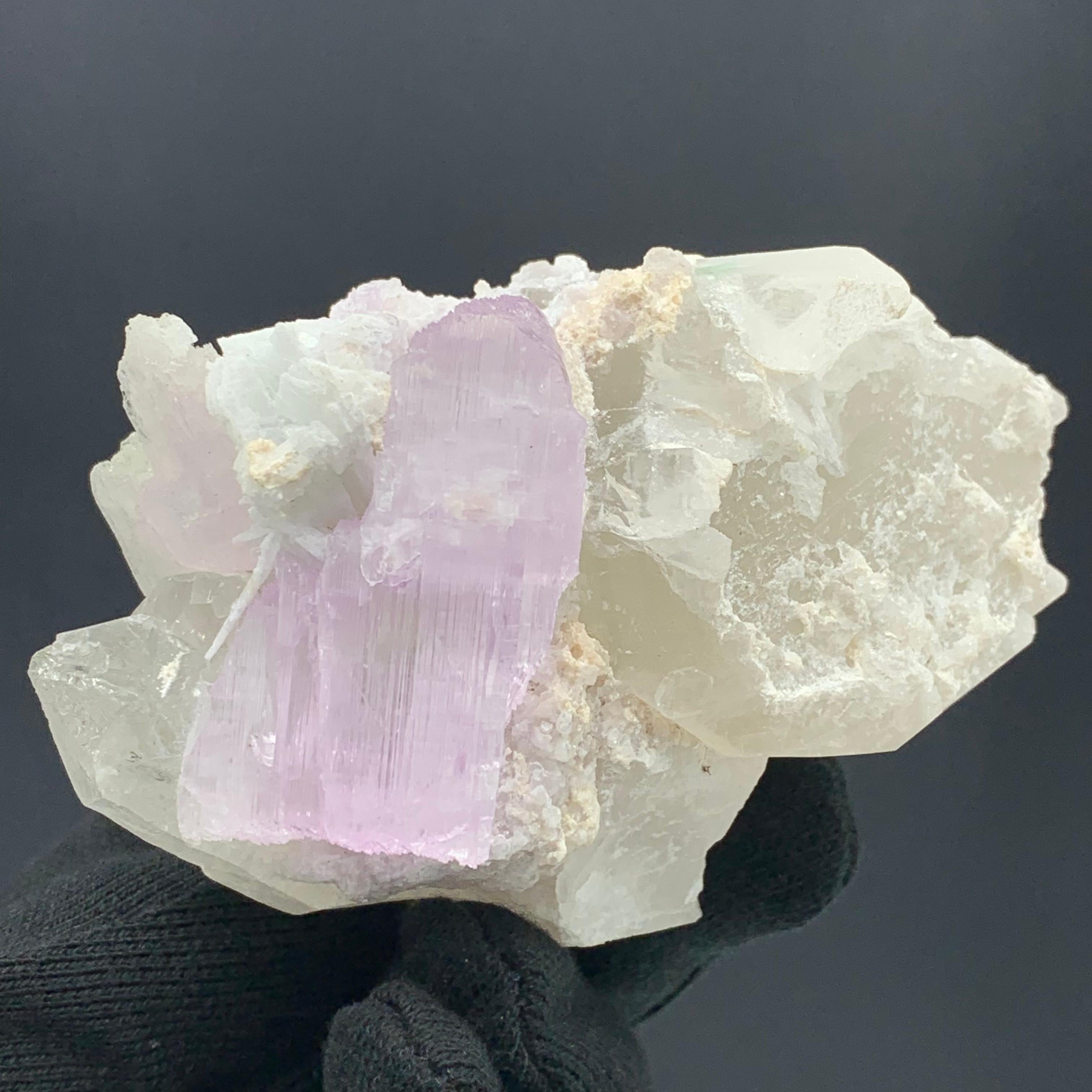 Rock Crystal 264.75 Gram Adorable Kunzite Specimen From Afghanistan  For Sale