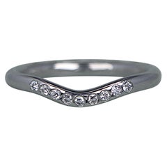 26483 Tiffany & Co. Platin-Diamant-Ehering „Elsa Peretti Curved“ 5,25