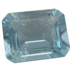 2.64ct Smaragdschliff Aquamarin