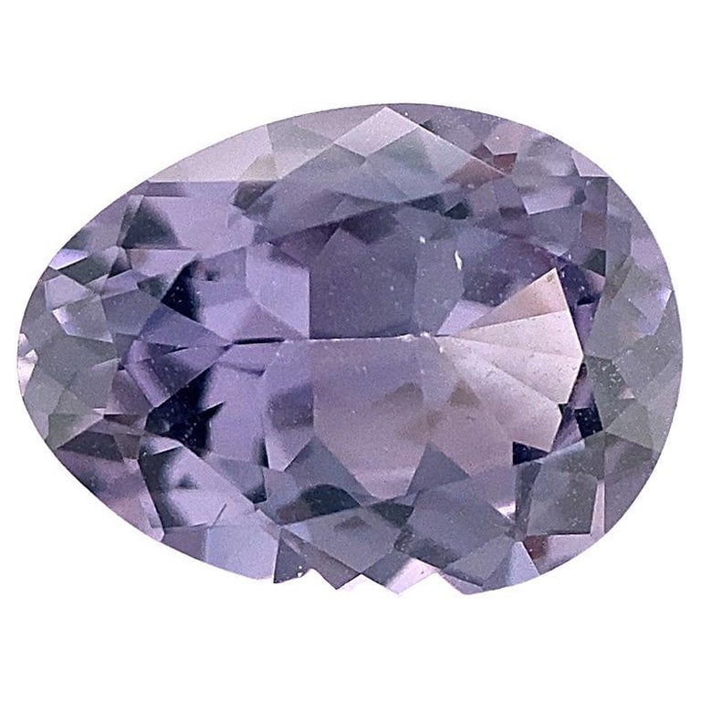 Saphir Violet Naturel Opalescent Du Sri Lanka - Forme Poire 5.7x4.4x3.3mm - Neuf Avec étiquettes