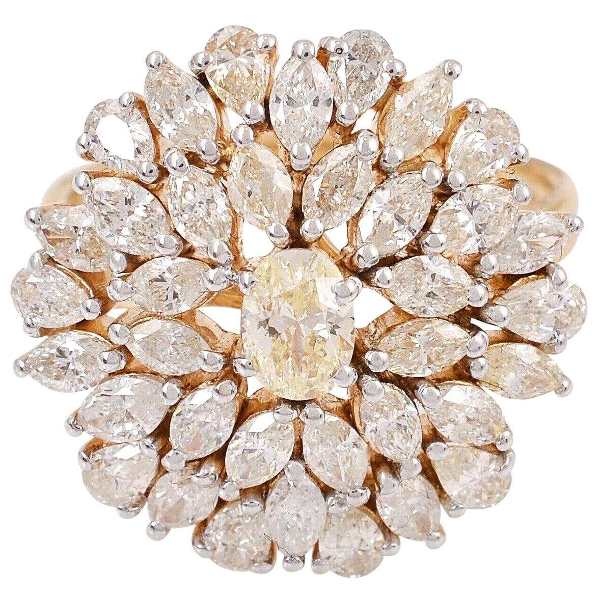 Customizable 2.65 Carat Diamond 18 Karat Yellow Gold Engagement Ring ...