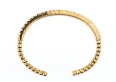 2.65 Carat Diamond Yellow Gold Stacking Bangle Bracelet in 18 Karat Gold
