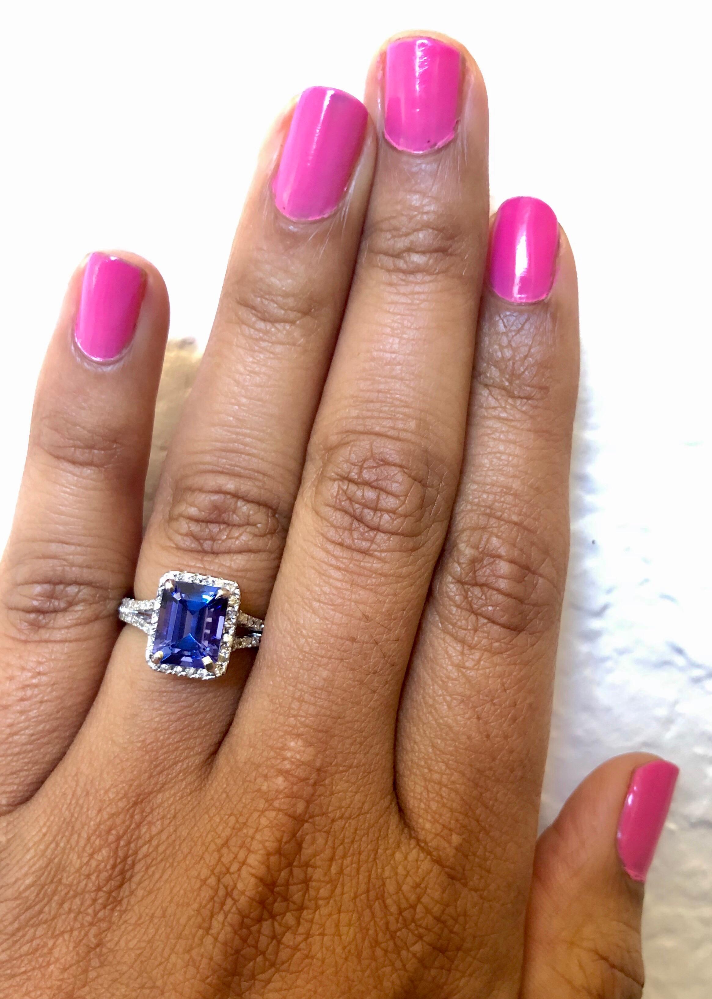 tanzanite and emerald ring